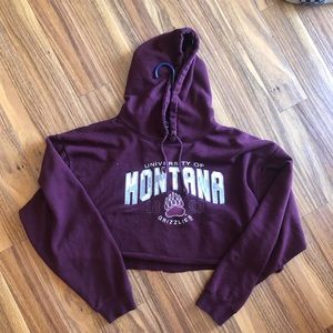 cropped oversized hoodie